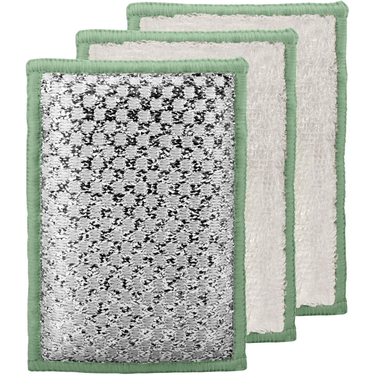 Bamboo Scrub Sponges - White/Sage (3 CT)