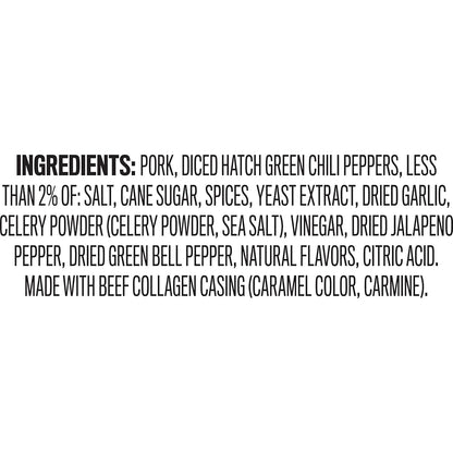 Hatch Green Chile Smoked Shorty Sausage