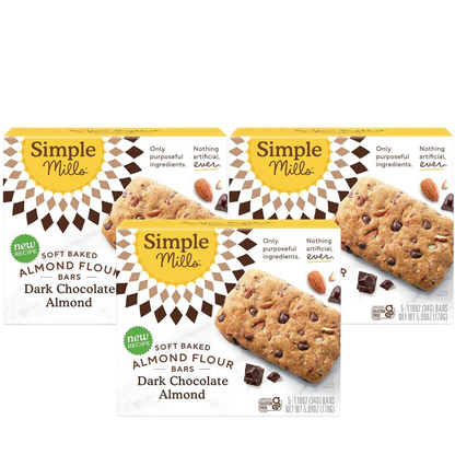 Dark Chocolate Almond Soft Baked Bars (3 Pack)