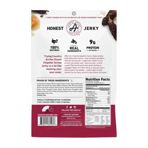 Sweet Chipotle Turkey Jerky