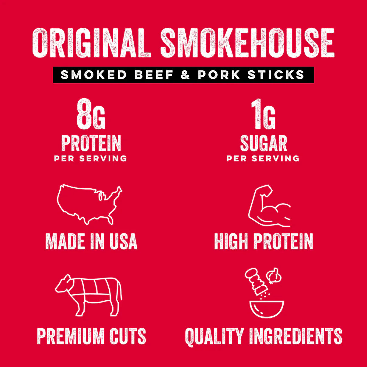 Original Smokehouse Snack Sticks Jerky (24 Pack)