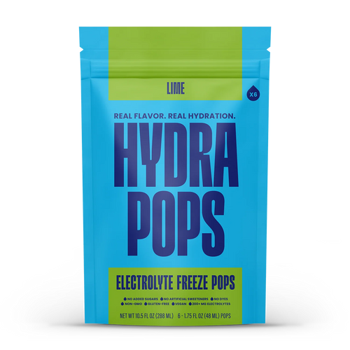 Hydra Pops Lime Electrolyte Freeze Pops (6 CT)