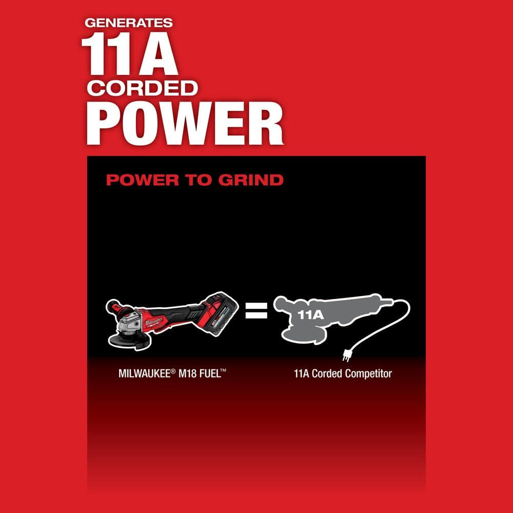 M18 FUEL 18V Lithium-Ion Brushless Cordless 4-1/2 in./5 in. Grinder with Variable Speed & Paddle Switch (Tool-Only)