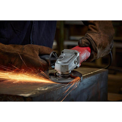 11 Amp Corded 4-1/2 in. Small Angle Grinder with Lock-On Paddle Switch