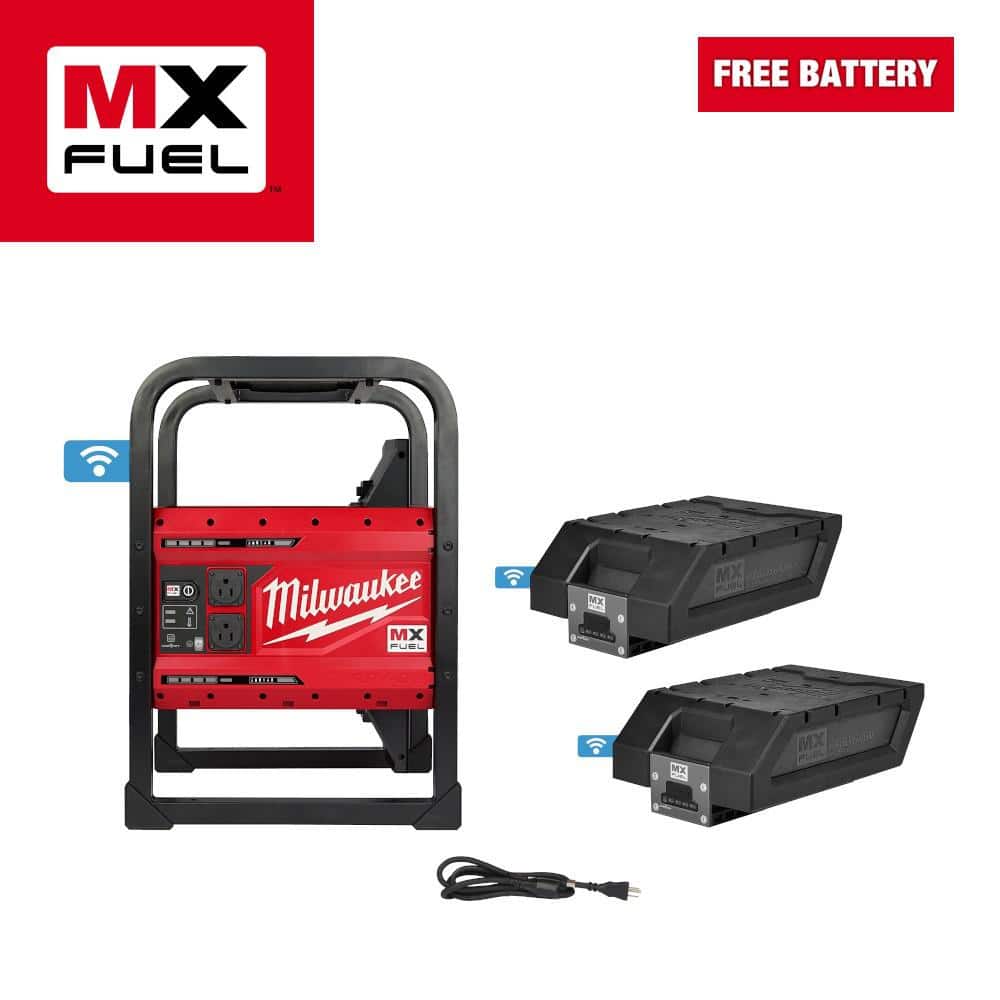 MX FUEL 3600-Watt/1800-Watt Lithium-Ion Battery Powered Push Start Portable Power Station Battery Generator