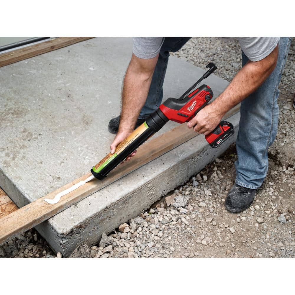 M18 18V Lithium-Ion Cordless 20 oz. Caulk and Adhesive Gun Kit Aluminum Sausage w/(1) 1.5Ah Battery, Charger