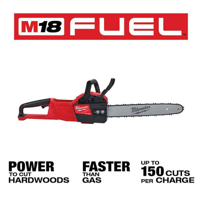 M18 FUEL 16 in. 18V Lithium-Ion Brushless Battery Chainsaw (Tool-Only)
