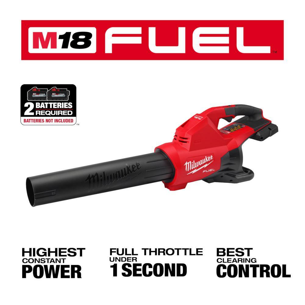 M18 FUEL Dual Battery 145 MPH 600 CFM 18V Lithium-Ion Brushless Cordless Handheld Blower w/ Two 8Ah HO Battery (2-Pack)