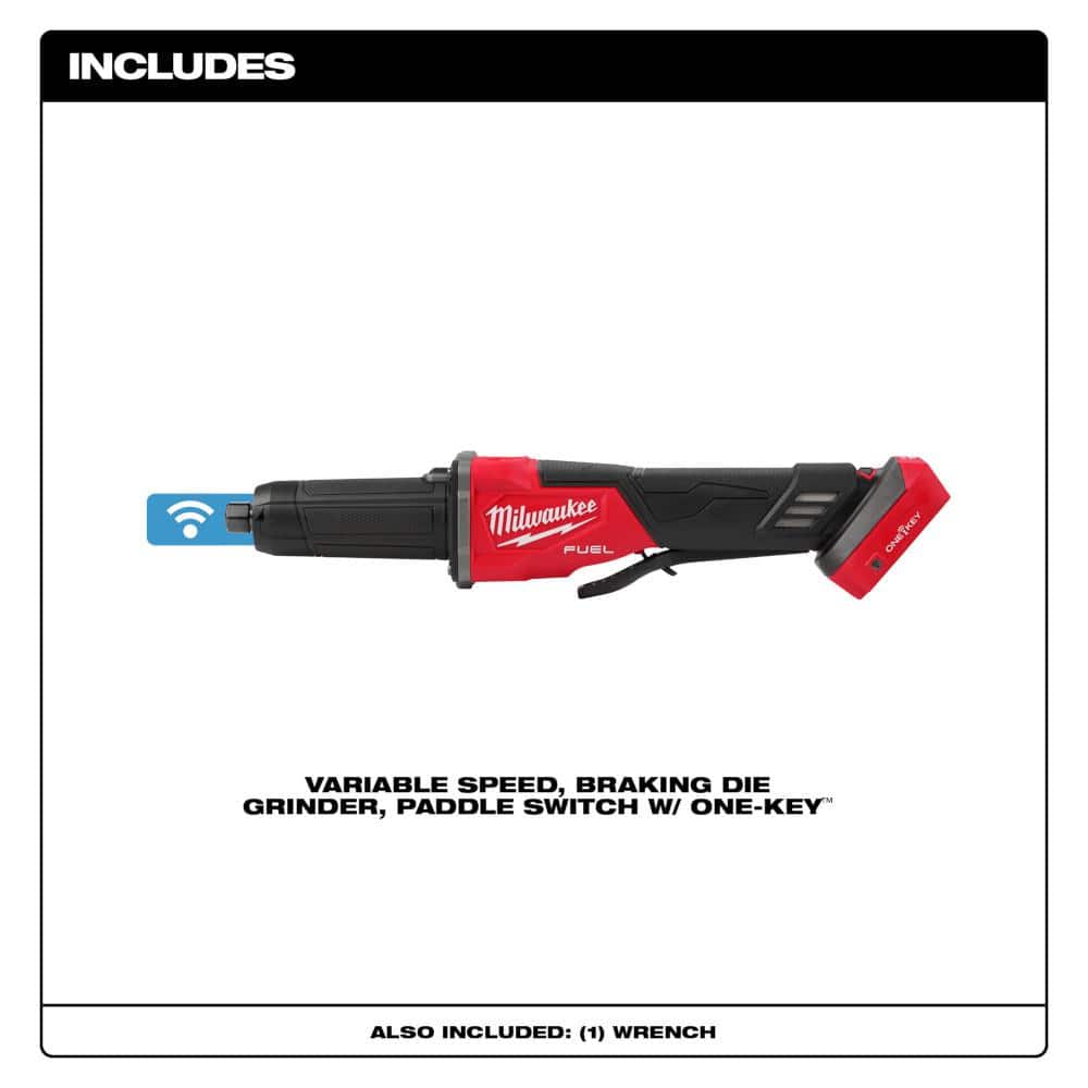 M18 FUEL 18V Lithium-Ion Brushless Cordless 2-3 in. Variable Speed Die Grinder Paddle Switch w/One-Key (Tool-Only)