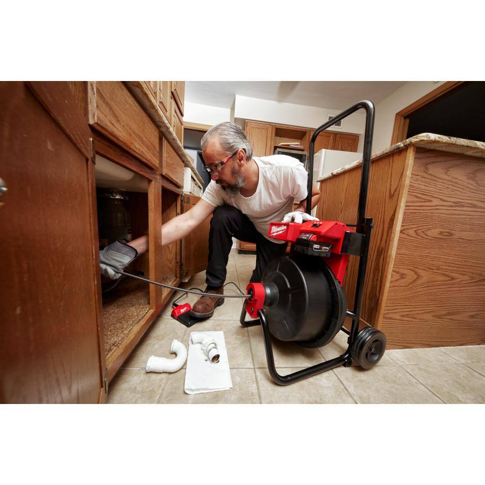 M18 18V Lithium-Ion 3/8 in. x 75 ft. Cable Cordless Drain Cleaning Drum Machine Kit