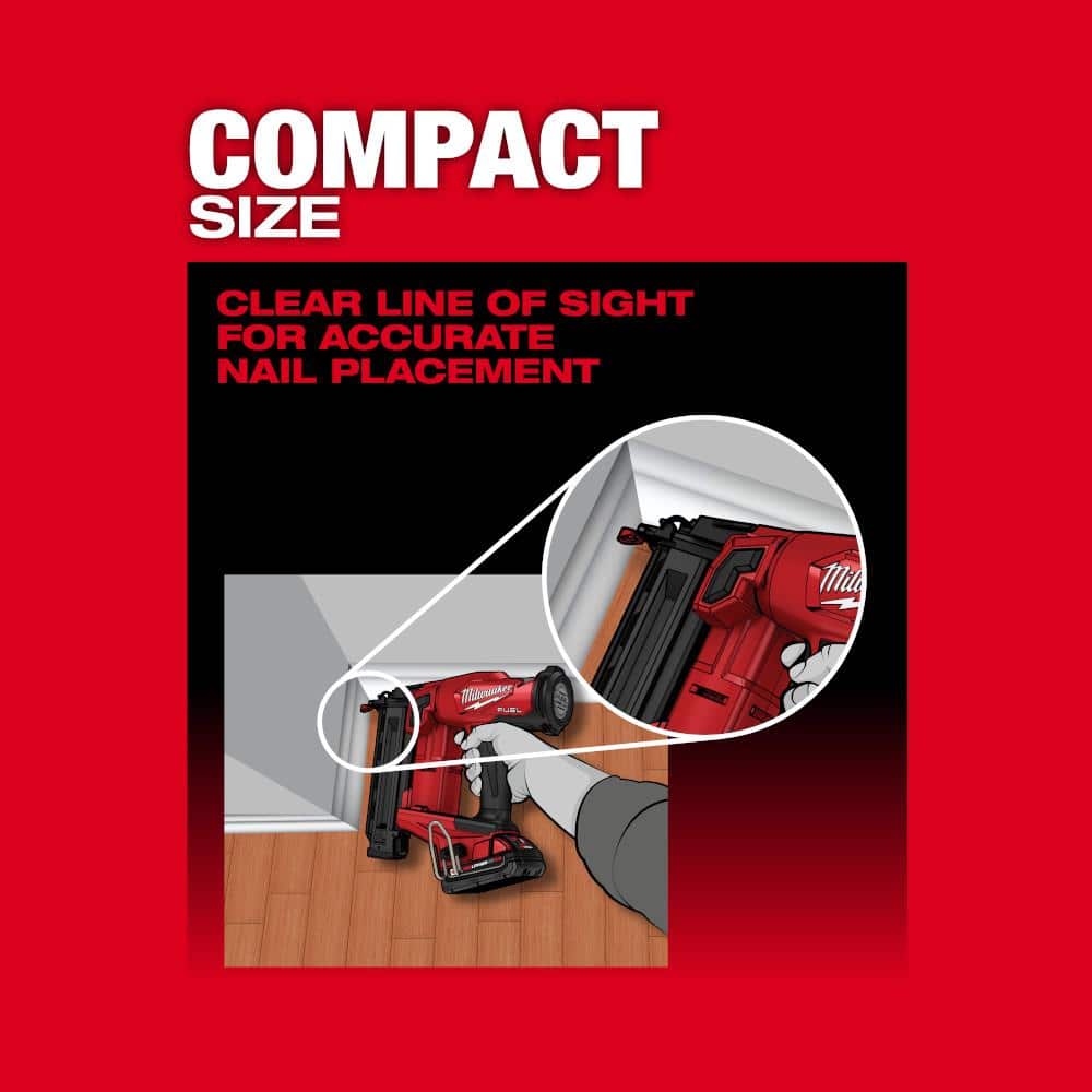M18 FUEL Brushless Cordless 18-Gauge Brad Nailer w/M18 FUEL Brushless Cordless 15-Gauge Angled Finish Nailer