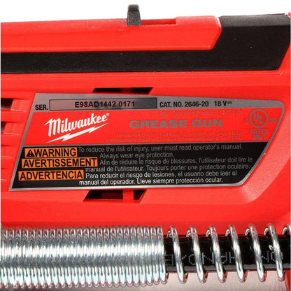 M18 18V Lithium-Ion Cordless Grease Gun 2-Speed with (1) 1.5Ah Batteries, Charger, Tool Bag