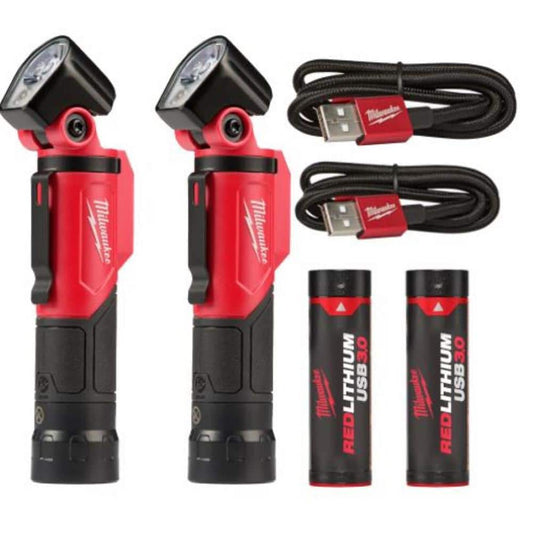 500 Lumens LED Pivoting REDLITHIUM USB Flashlight & 500 Lumens LED Pivoting REDLITHIUM USB Flashlight (2-Pack)
