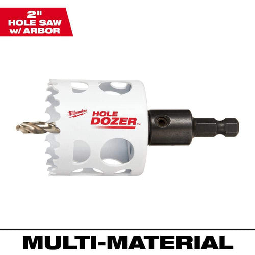 2 in. Hole Dozer Bi-Metal Hole Saw with 3/8 in. Arbor & Pilot Bit
