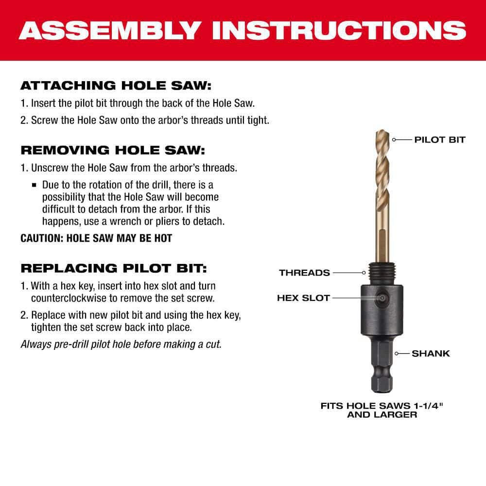 2 in. Hole Dozer Bi-Metal Hole Saw with 3/8 in. Arbor & Pilot Bit