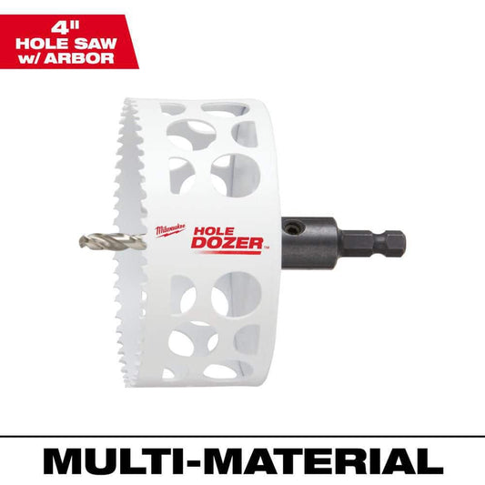 4 in. HOLE DOZER Bi-Metal Hole Saw with 3/8 in. Arbor and Pilot Bit