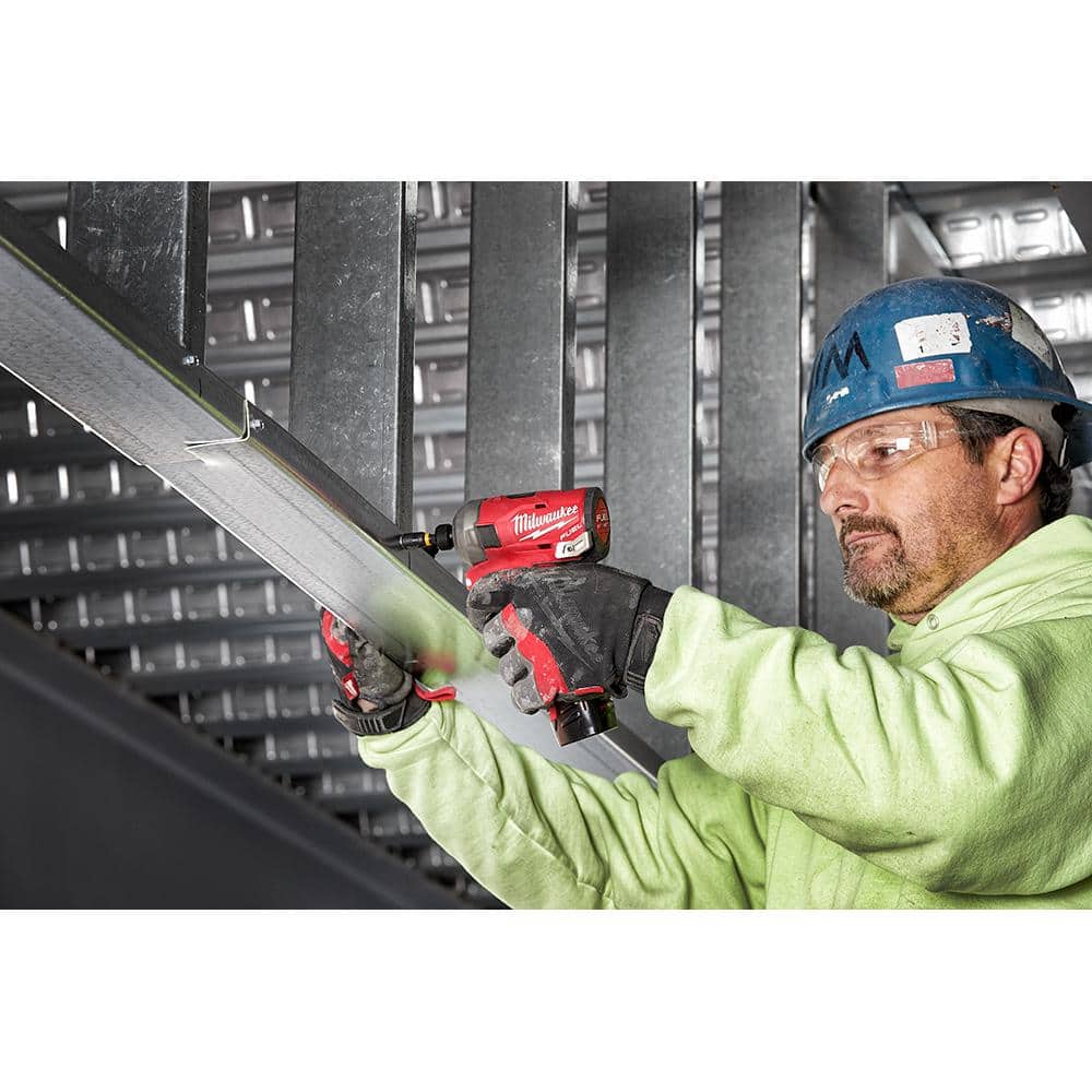 M12 FUEL SURGE 12V Lithium-Ion Brushless Cordless 1/4 in. Hex Impact Driver Compact Kit w/ M12 3/8 in. Ratchet