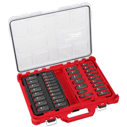 SHOCKWAVE Impact-Duty 3/8 in. Drive Metric and SAE Deep Well Impact PACKOUT Socket Set (36-Piece)