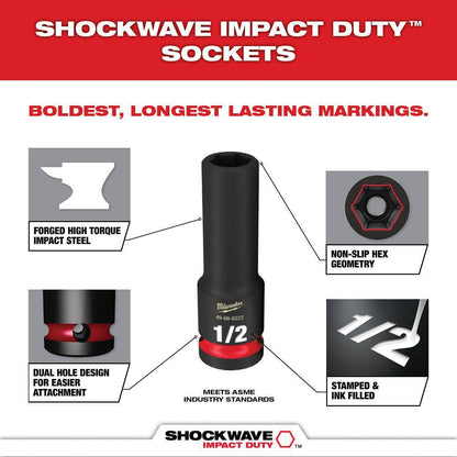 SHOCKWAVE Impact-Duty 1/2 in. Drive Metric and SAE Deep Well Impact PACKOUT Socket Set (31-Piece)