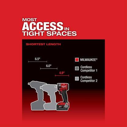M18 FUEL GEN-3 18V Lithium-Ion Brushless Cordless 1/2 in. CP Impact Wrench w/Friction Ring w/5.0 ah Resistant Battery