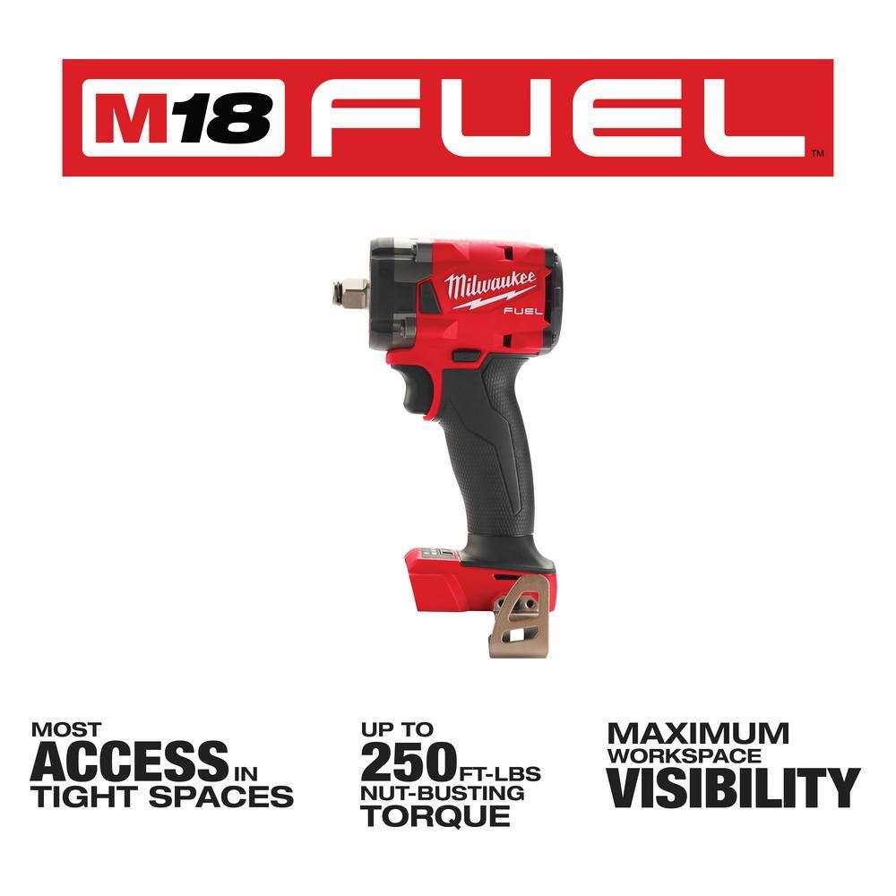 M18 FUEL GEN-3 18V Lithium-Ion Brushless Cordless 1/2 in. CP Impact Wrench w/Friction Ring w/5.0 ah Resistant Battery