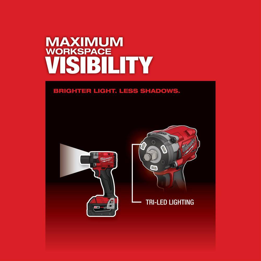 M18 FUEL GEN-3 18V Lithium-Ion Brushless Cordless 1/2 in. CP Impact Wrench w/Friction Ring w/5.0 ah Resistant Battery