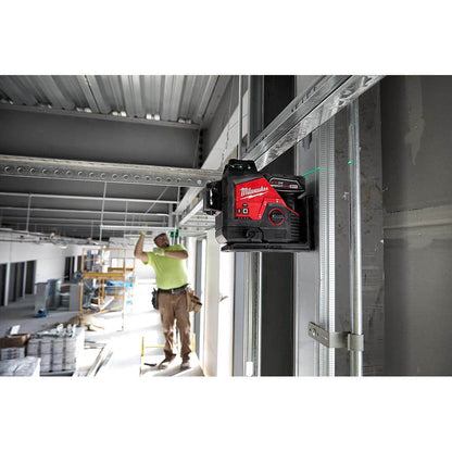 M12 12-Volt Lithium-Ion Cordless 250 ft. Green 3-Plane Laser Level Kit with One 4.0 Ah Battery with M12 XC4.0 Battery
