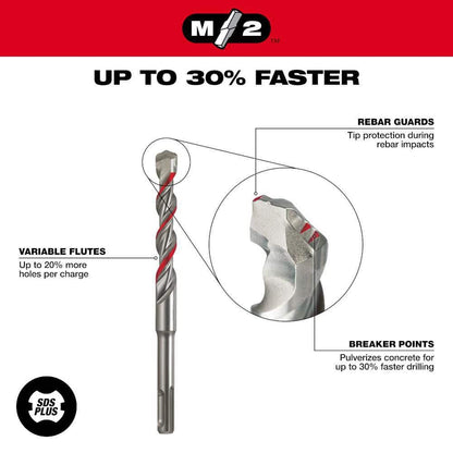 1/4 in. x 6 in. 2-Cutter SDS-PLUS Carbide Drill Bit