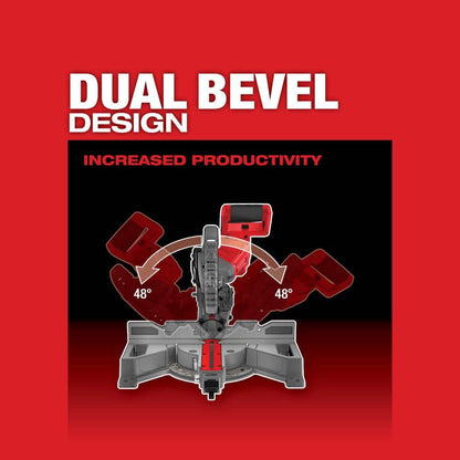 M18 FUEL 18V Lithium-Ion Brushless Cordless 7-1/4 in. Dual Bevel Sliding Compound Miter Saw (Tool-Only)