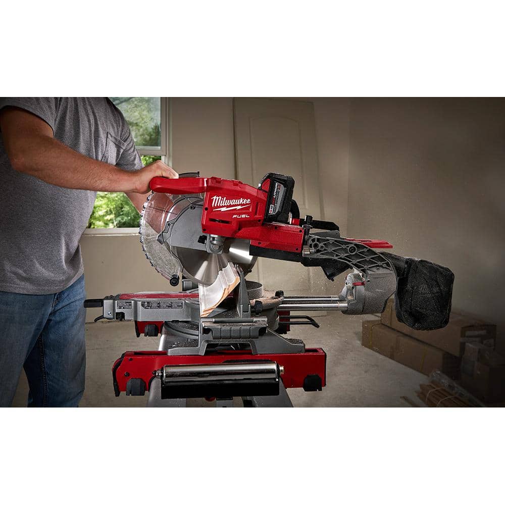 M18 FUEL 18V Lithium-Ion Brushless 10 in. Cordless Dual Bevel Sliding Compound Miter Saw with 8-1/4 in. Table Saw