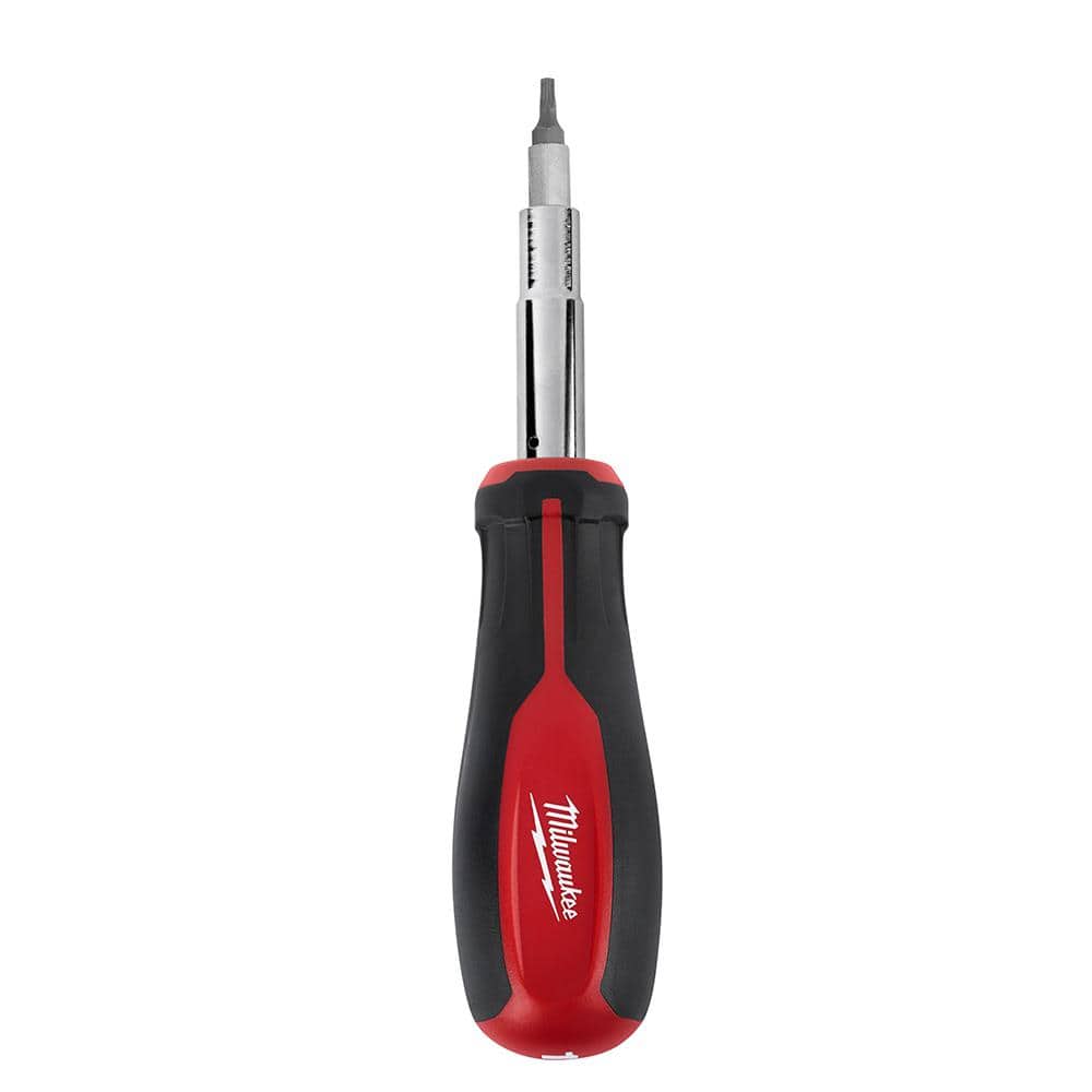 11-in-1 Multi-Tip Combination Screwdriver with Square Drive Bits