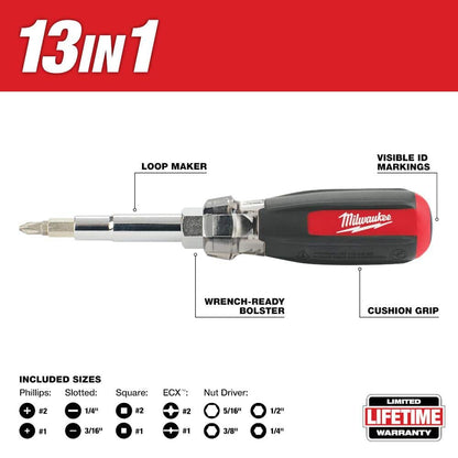 13-in-1 Multi-Tip Cushion Grip Combination Screwdriver