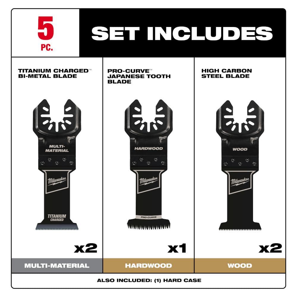 Multi-Tool Oscillating Blade Kit (5-Piece)