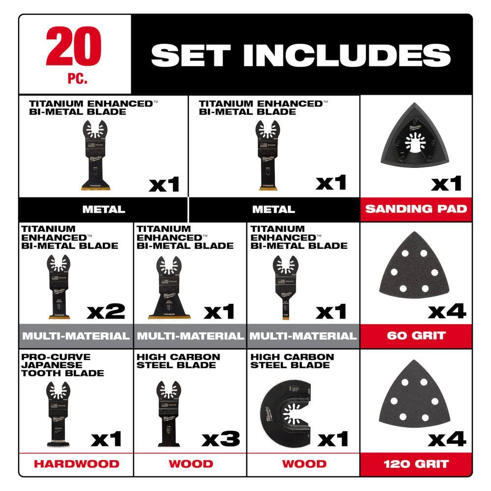Oscillating Multi-Tool Blade Kit (20-Piece)