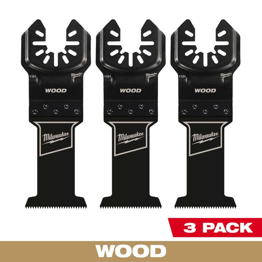 1-3/8 in. High Carbon Steel Universal Fit Wood Cutting Multi-Tool Oscillating Blade (3-Pack)