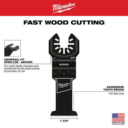 1-3/8 in. High Carbon Steel Universal Fit Wood Cutting Multi-Tool Oscillating Blade (3-Pack)
