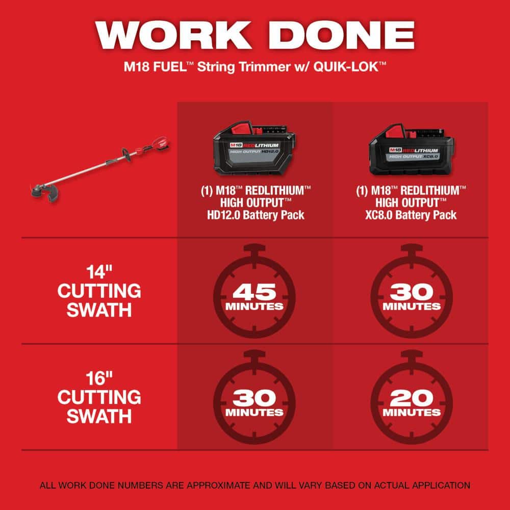 M18 FUEL 18V Lithium-Ion Brushless Cordless QUIK-LOK String Trimmer/Blower Combo Kit w/Pole Saw Attachment (3-Tool)