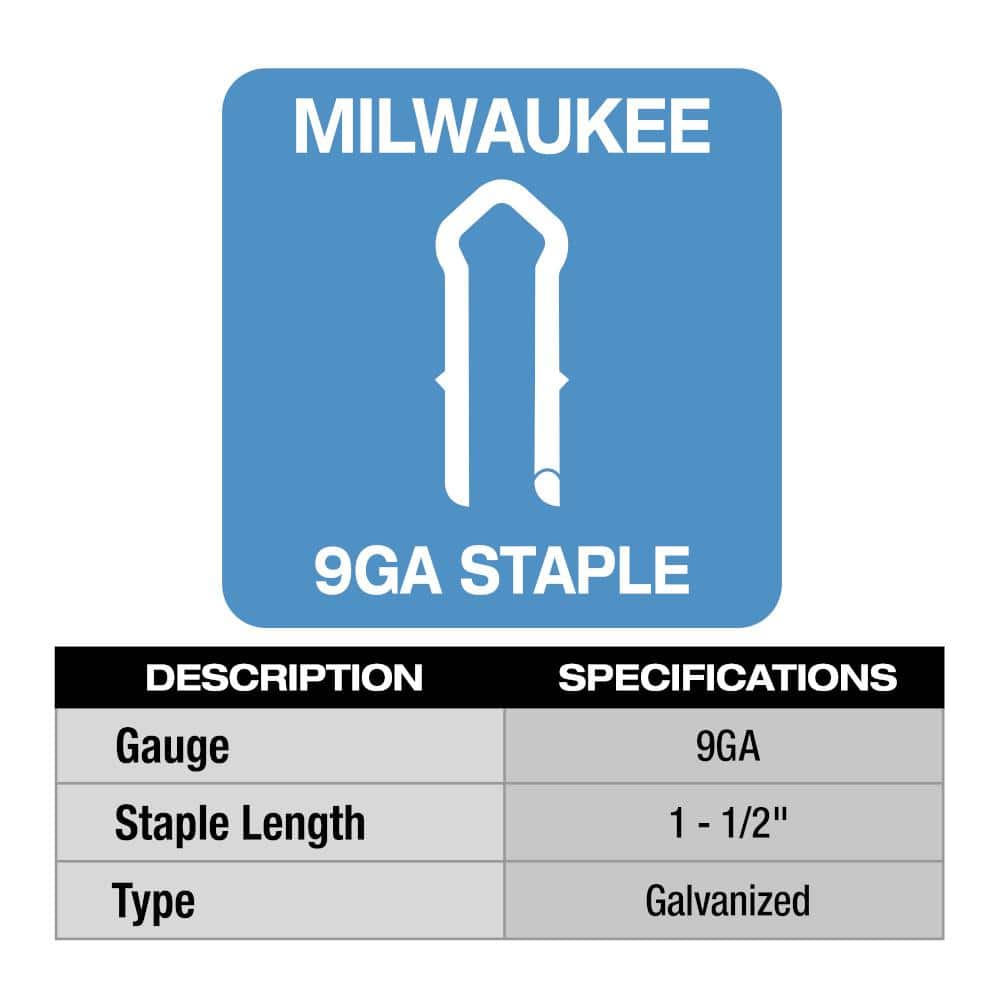 1-1/2 in. 9-Gauge Galvanized Staples for M18 FUEL Utility Fencing Stapler (960 Per Box)