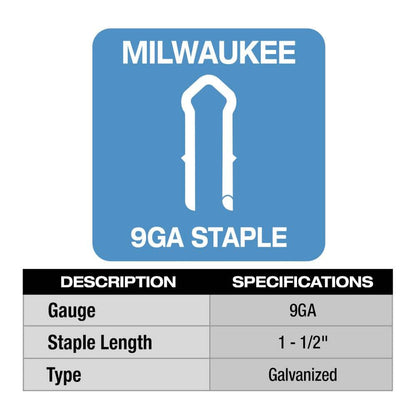 1-1/2 in. 9-Gauge Galvanized Staples for M18 FUEL Utility Fencing Stapler (960 Per Box)