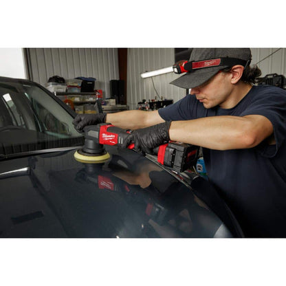 M18 FUEL18V Lithium-Ion Brushless Cordless 15MM DA Polisher (Tool-Only) w/HIGH OUTPUT XC 8.0 Ah Battery