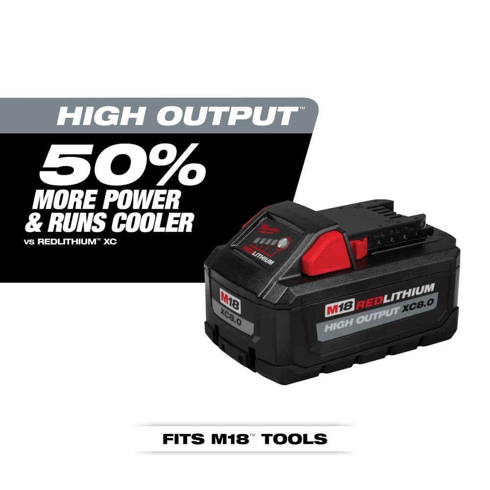 M18 FUEL18V Lithium-Ion Brushless Cordless 15MM DA Polisher (Tool-Only) w/HIGH OUTPUT XC 8.0 Ah Battery