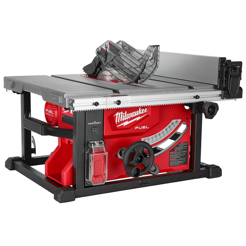 M18 FUEL ONE-KEY 18-Volt Lithium-Ion Brushless Cordless 8-1/4 in. Table Saw with Stand and 10 in. Miter Saw with Stand