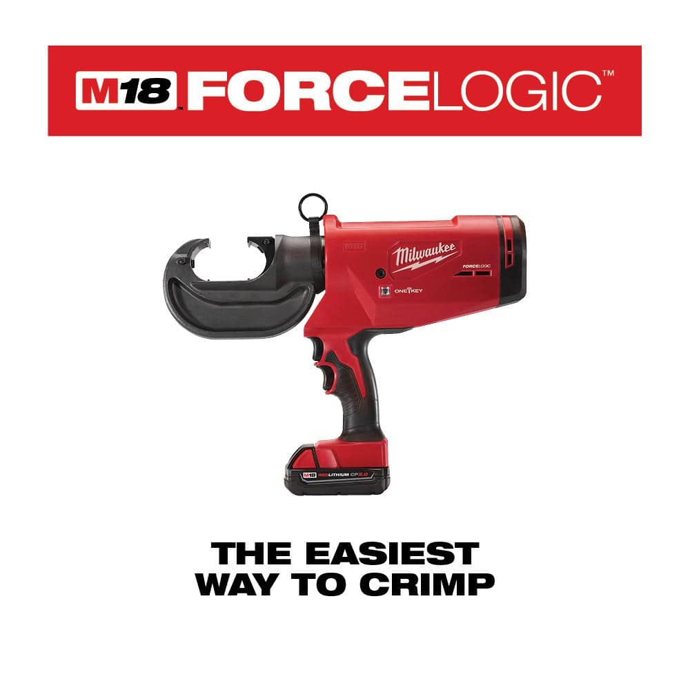 M18 18V Lithium-Ion Cordless FORCE LOGIC 750 MCM Crimper W/(2) Batteries, Charger, Hard Case