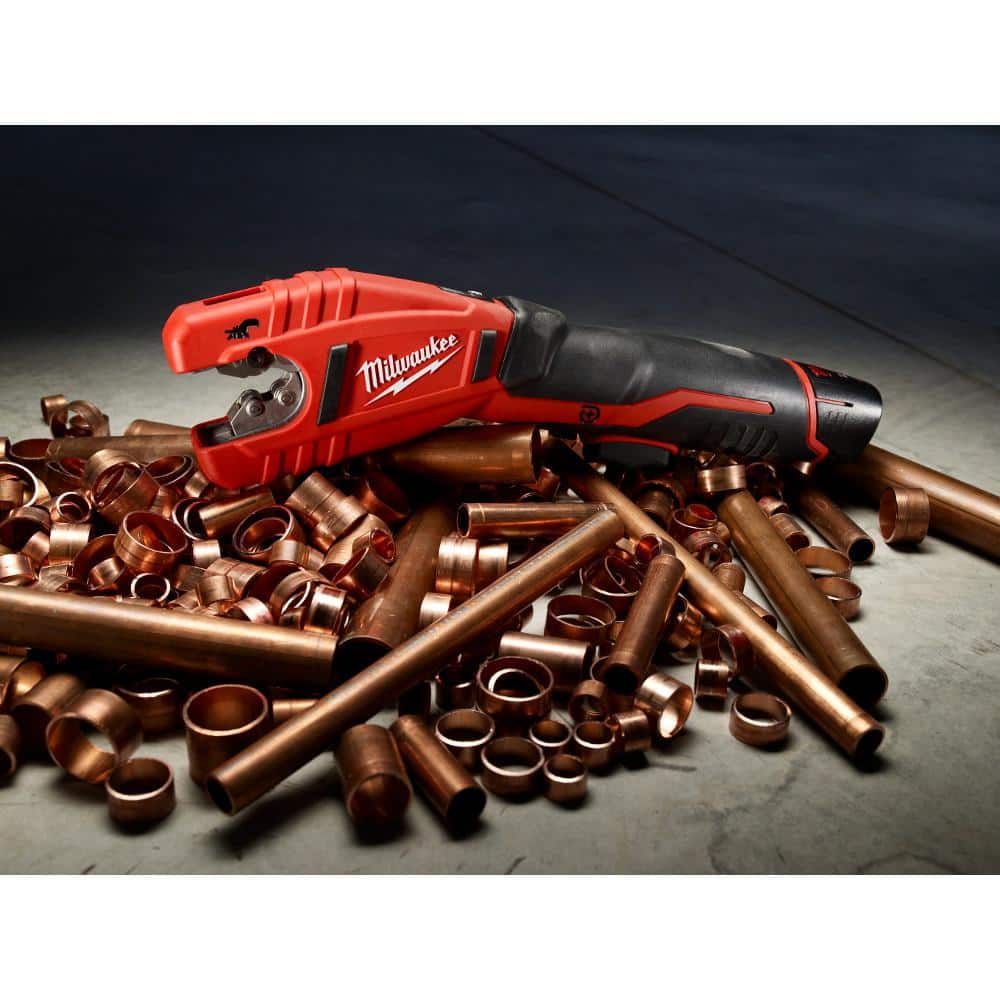 M12 12V Lithium-Ion Cordless Copper Tubing Cutter Kit with 1.5 Ah Battery, Charger and Hard Case w/M12 3/8 in. Ratchet
