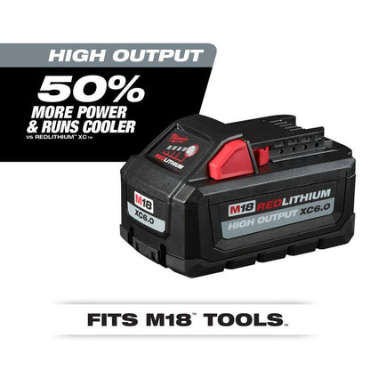 M18 18-Volt Lithium-Ion High Output 6.0 Ah and 3.0 Ah Battery (2-Pack)