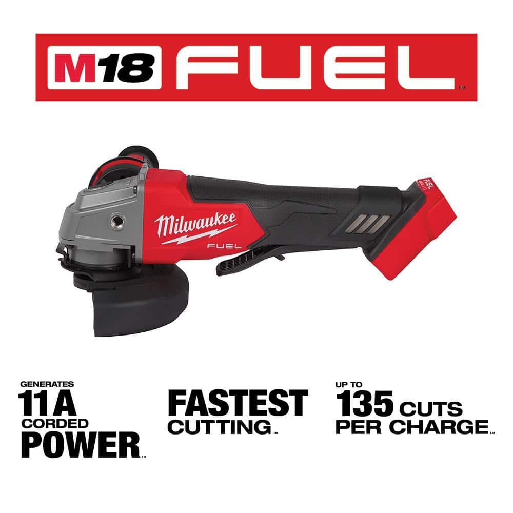M18 FUEL 18V Lithium-Ion Brushless Cordless Grinder & 3/8 in. Impact Wrench Combo Kit (2-Tool) w/ Two 5Ah Batteries