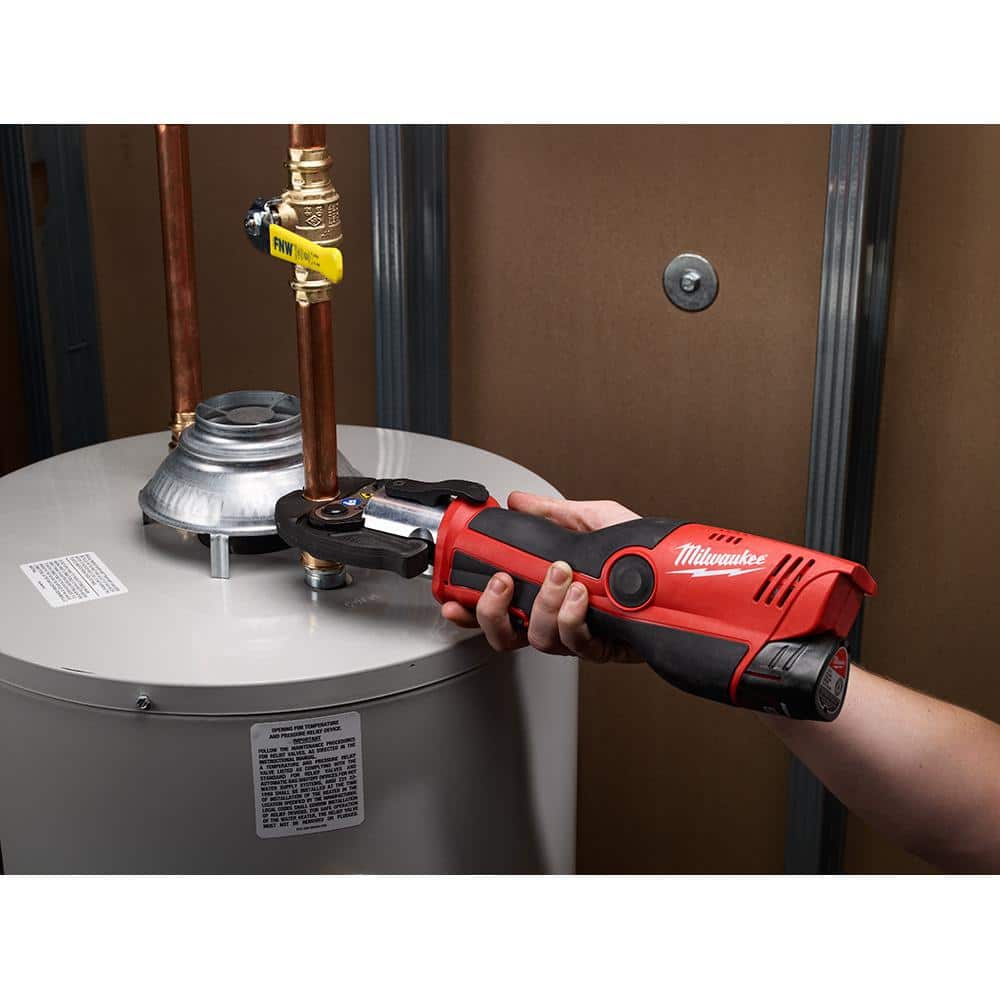 M12 12-Volt Lithium-Ion Force Logic Cordless Press Tool Kit w/ 1/2 in. - 1-1/4in. CTS Jaws, (2) 1.5Ah Batteries & Case