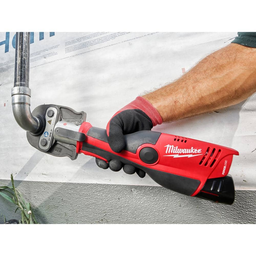 M12 12-Volt Lithium-Ion Force Logic Cordless Press Tool Kit with 1/2 in. to 1 in. Iron Pipe Jaws (6-Jaws Included)