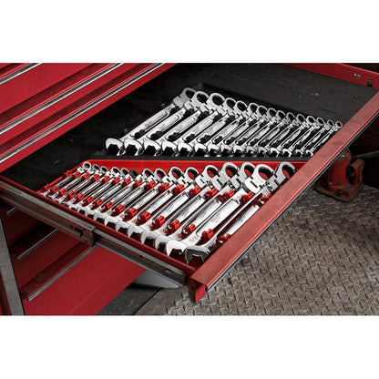 144-Position Flex-Head Ratcheting Combination Wrench Set SAE and METRIC (30-Piece)