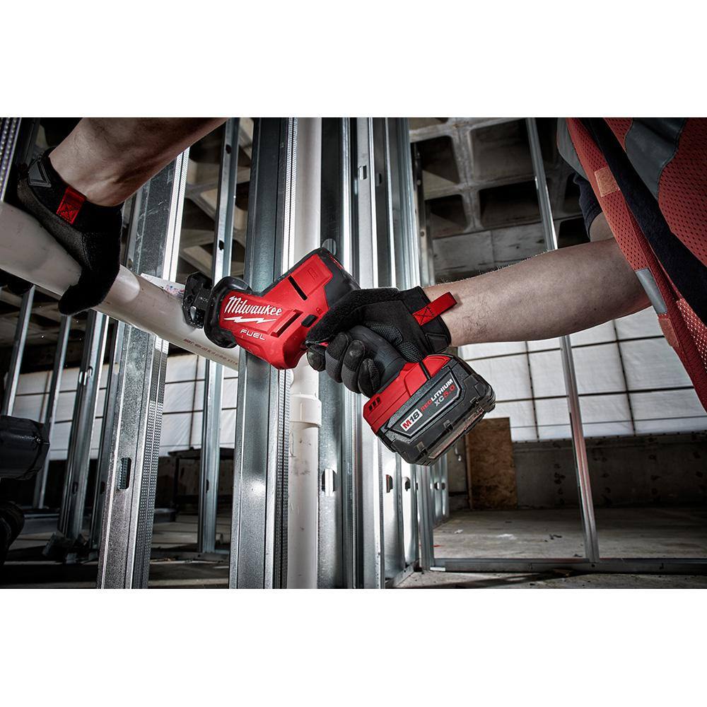 M18 FUEL 18V Lithium-Ion Brushless Cordless HACKZALL Reciprocating Saw w/Two 6.0 Ah Battery and Charger